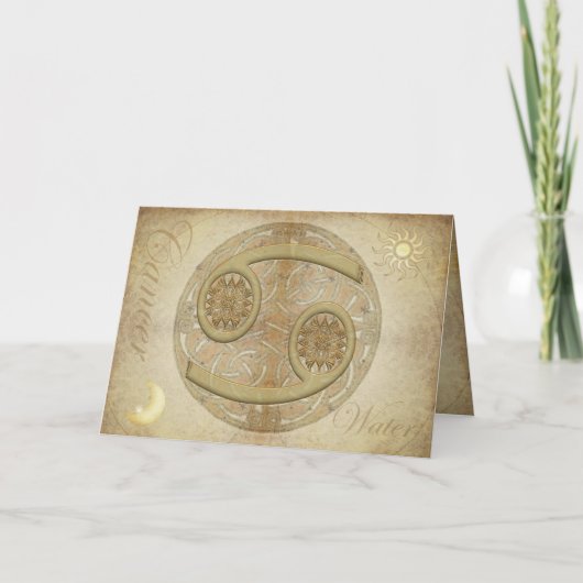 Salutations et cartes pour notes de Cancer de (Devant)