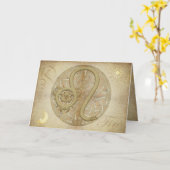 Salutations et cartes pour notes de Lion de signe (Fleur jaune)