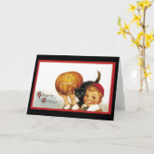 Salutations Hallowe'en - Carte (Fleur jaune)