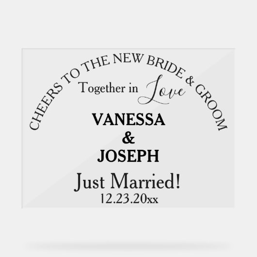 Salutations Mariée Mariée Mariée Noms Noirs Clair (Recto)