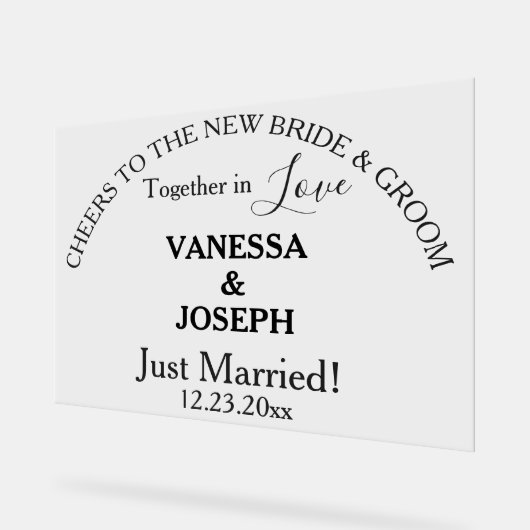 Salutations Mariée Mariée Mariée Noms Noirs Clair (Angle)