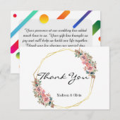 Salutations Merci Cartes (Devant / Derrière)