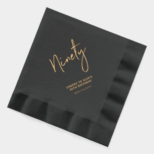 Salutations Ninety | Fête d'anniversaire adulte mo (Gauche)