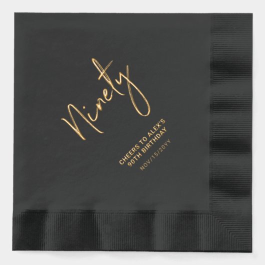 Salutations Ninety | Fête d'anniversaire adulte mo (Recto)