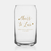 Salutations pour l'amour moderne Elegant Gold Hear (Recto)