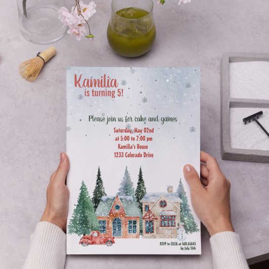 Salutations saisonnières Bloom Invitation d'annive