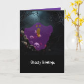 "Salutations salutaires !" Carte de vœux pliées (Fleur jaune)