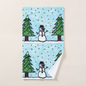 Salutations Snowman (Serviette à main)