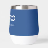 Salutations Super de Typographie Bleue Noms Mariag (Arrière)