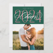 Salutations vertes au Carte photo de Noël 2024 (Devant)