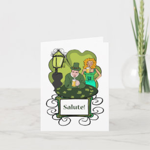 Salute! Proost in het Italiaans voor St. Patrick's Kaart
