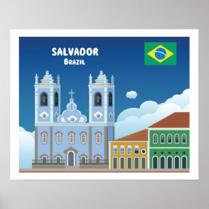 Salvador Brazilië Poster