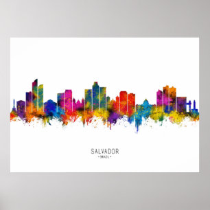 Salvador Brazilië Skyline Poster
