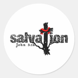Salvador John 3:16 Christelijk Ronde Sticker