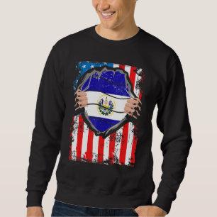 Salvadoraans Amerikaanse patriot El Salvador-vlag Trui