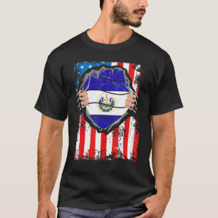 Salvadoraanse Amerikaanse Groot Patriot El Salvado T-shirt