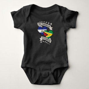 Salvadoraanse Guyanese hartvlaggen El Salvador Guy Romper