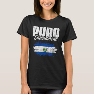 Salvadoraanse vlag Puro Salvadoreño El Salva T-shirt