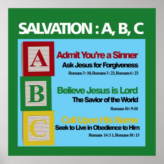 Salvatie ABC Poster (Voorkant)
