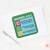 Salvatie ABC Vierkante Sticker (Envelop)