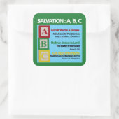 Salvatie ABC Vierkante Sticker (Tas)
