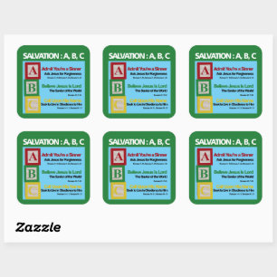 Salvatie ABC Vierkante Sticker