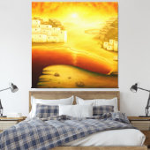 "Salvation" - Midden-Oosten, Orient Sunset Paintin Canvas Afdruk (Insitu (Slaapkamer))