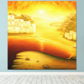 "Salvation" - Midden-Oosten, Orient Sunset Paintin Canvas Afdruk (Insitu (Houten vloer))