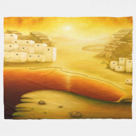 "Salvation" - Midden-Oosten, Orient Sunset Paintin Fleece Deken