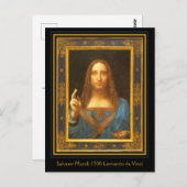 Salvator Mundi 1500 Léonard de Vinci Carte postale (Devant / Derrière)