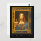 Salvator Mundi 1500 Leonardo da Vinci Briefkaart (Voorkant / Achterkant)