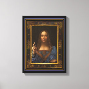 Salvator Mundi 1500 Leonardo da Vinci Canvas Afdruk