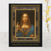 Salvator Mundi 1500 Leonardo da Vinci Kaart (Gele Bloem)