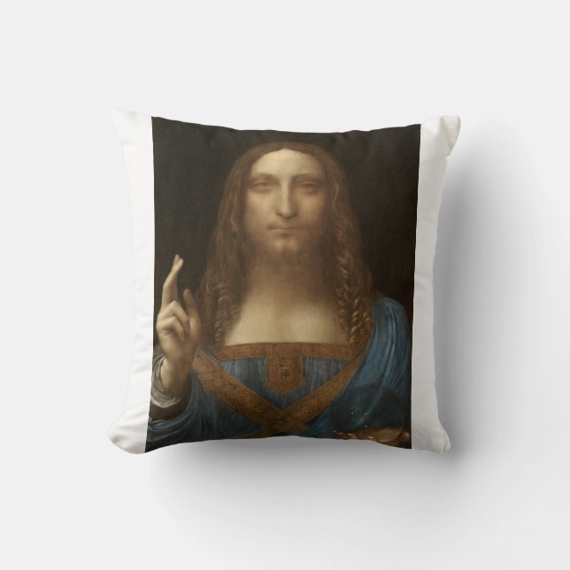 Salvator Mundi by Leonardo da Vinci Kussen (Voorkant)