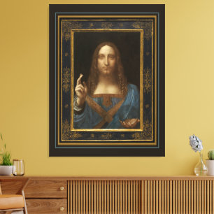 Salvator Mundi c 1500 Leonardo da Vinci Kunst Canvas Afdruk