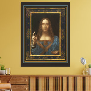 Salvator Mundi c 1500 Leonardo da Vinci Kunst Canvas Afdruk