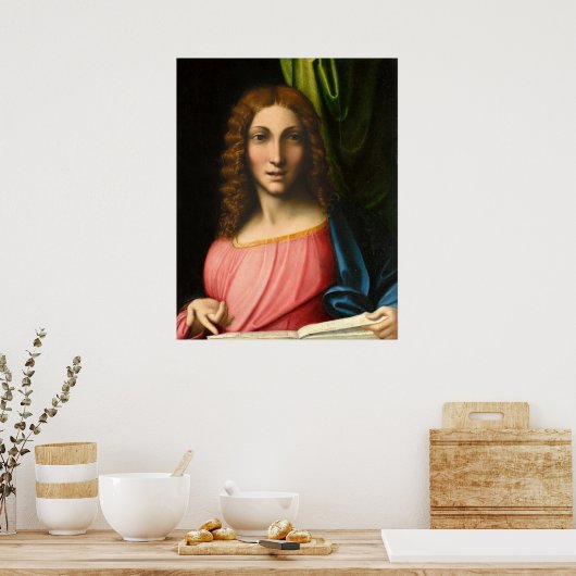 Salvator Mundi - Correggio Fine Art Poster (Keuken)