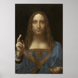 Salvator Mundi, Leonardo Da Vinci, Classic Paintin Poster