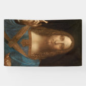 Salvator Mundi (Savior of the World) (da Vinci) Spandoek (Horizontaal)