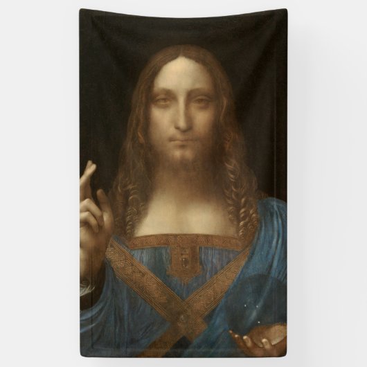Salvator Mundi (Savior of the World) (da Vinci) Spandoek (Verticaal)