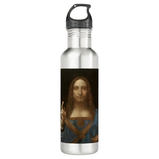 Salvator Mundi (Savior of the World) (da Vinci) Waterfles (Voorkant)