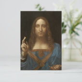 Salvator Mundi van Leonardo da Vinci Bedankkaart (Staand voorkant)