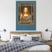 Salvator Mundi van Leonardo da Vinci c 1500 Canvas Afdruk (Insitu (Slaapkamer))