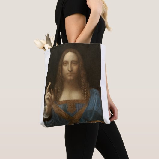 Salvator Mundi van Leonardo da Vinci Draagtas (Dichtbij)