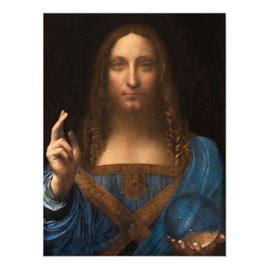 Salvator Mundi van Leonardo da Vinci Foto Afdruk (Voorkant)