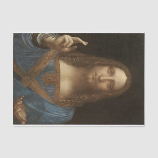 Salvator Mundi van Leonardo da Vinci Tissuepapier (Voorkant)