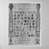 Salve Hieroglyphicum Votivum Latijnse Symbolen Ana Poster (Voorkant)