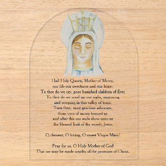 Salve Regina Acryl Gebed Kaart Uitnodigingen