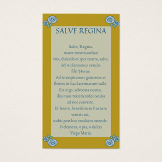 Salve Regina Latin Prayer Kaart