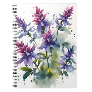 Salvia - Watercolor bloemen Notitieboek